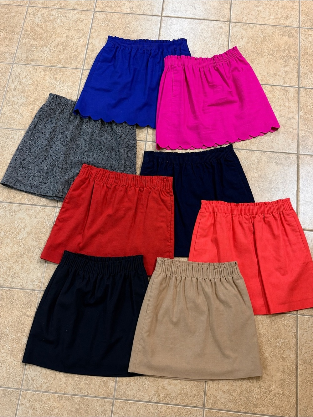 J. Crew Assorted Women’s Asymmetrical & Mini Skirts - Bright Jewel & Neutrals